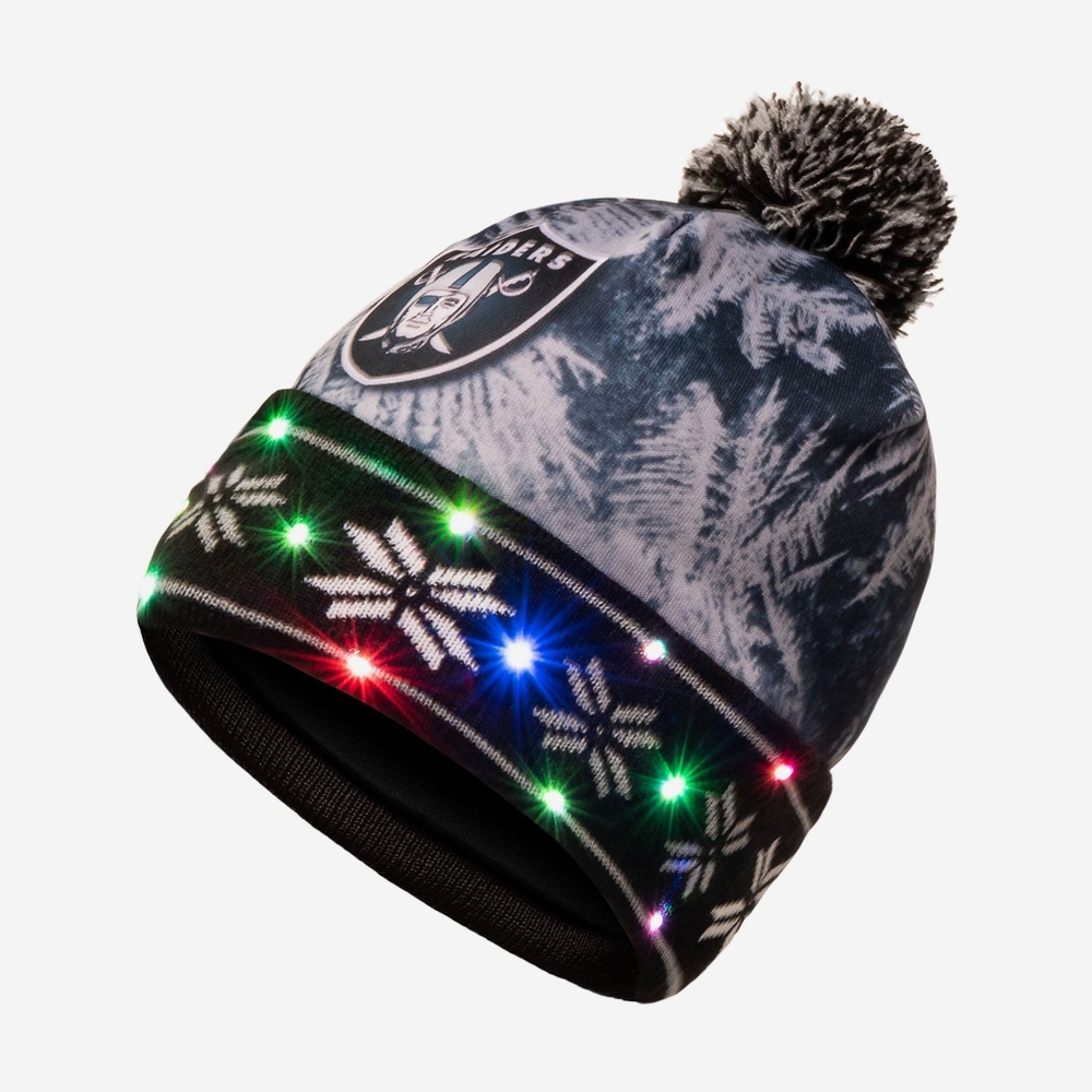 NWT Raiders LED Light-Up Winter Beanie